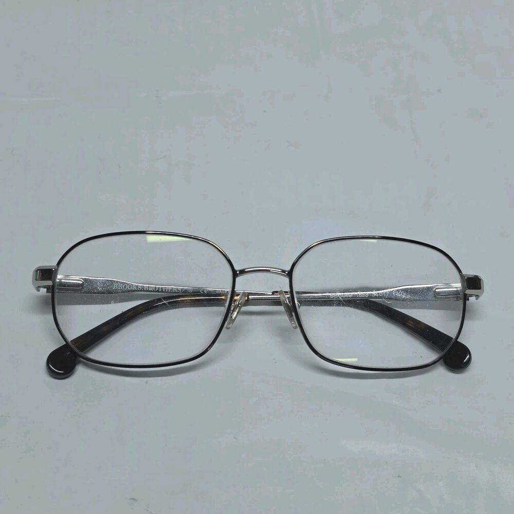 BROOKS BROTHERS HAVANA EYEGLASS FRAMES BB 1049 1658 54-17-140 TORTOISE SILVER